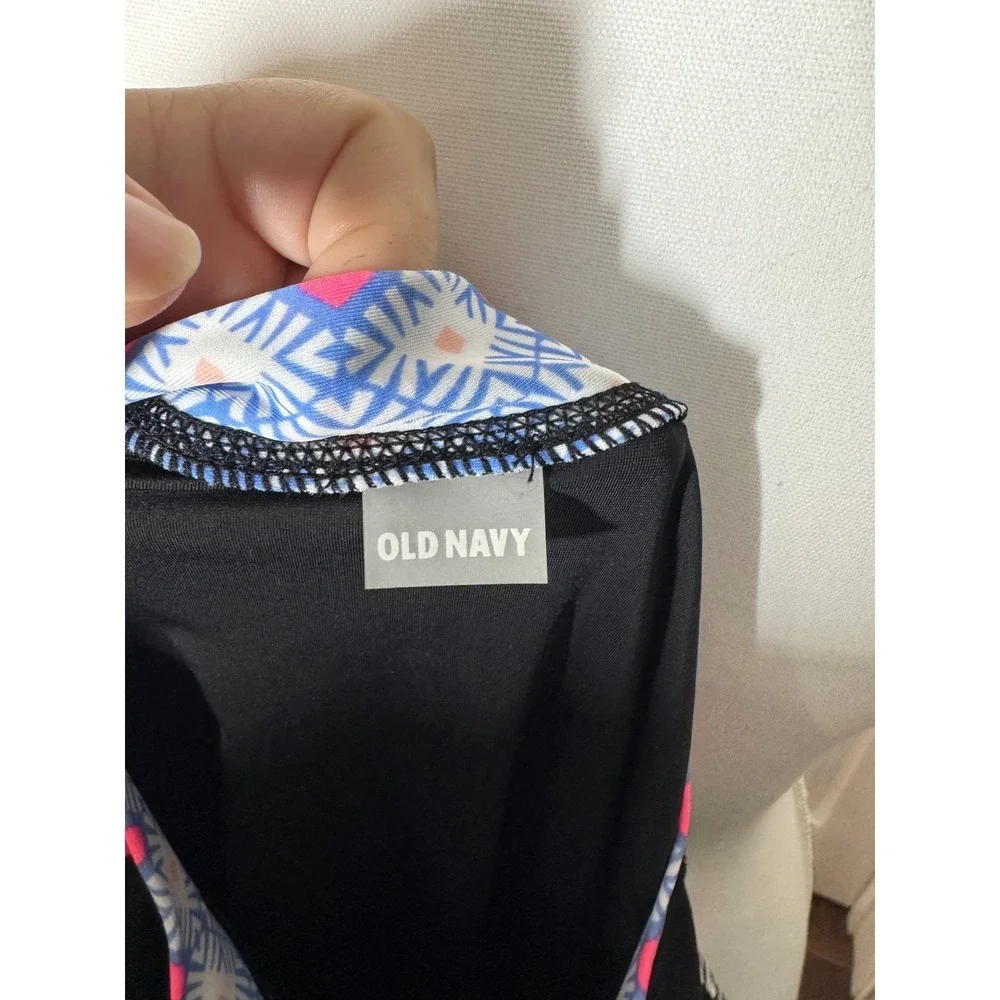Old Navy XXL Swim‎ Rashguard Top Bundle – Turquoise & Black Mixed Print